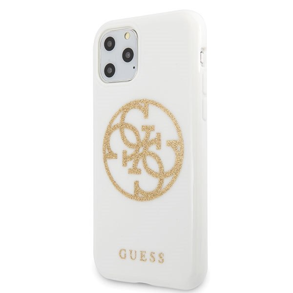 Guess GUHCN65TPUWHGLG iPhone 11 Pro Max biały/white hard case
